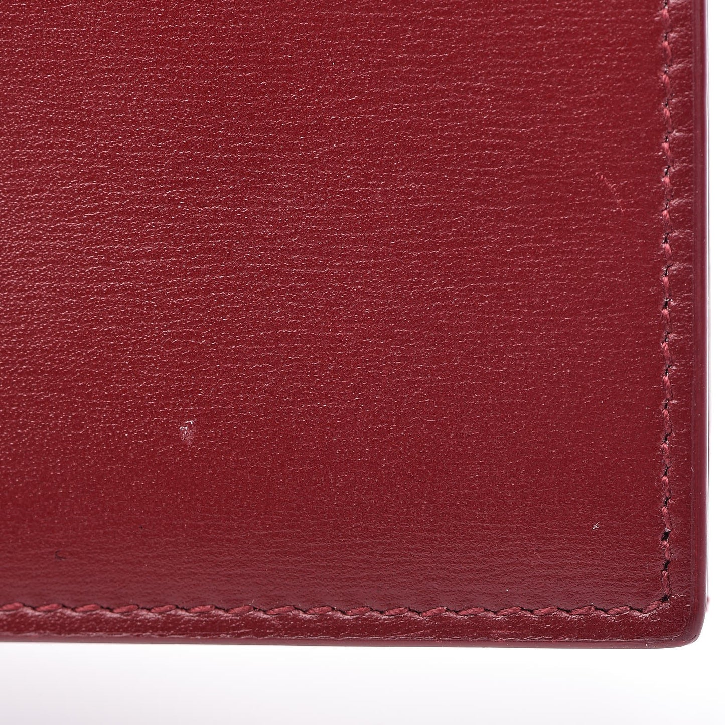 Calfskin Fragments Flap Wallet Dark Red