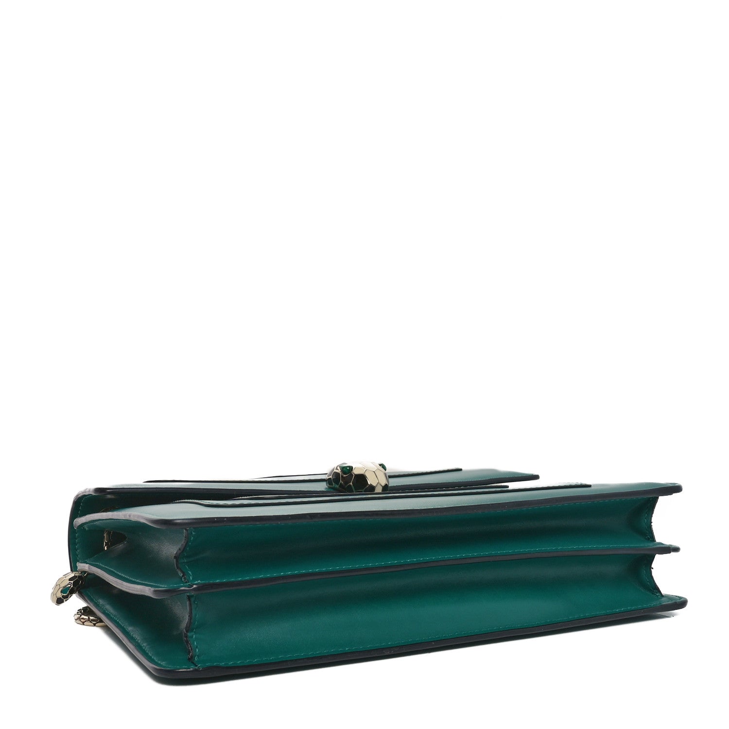 Bulgari Calfskin Serpenti Forever Shoulder Bag Emerald Green 4 of 9