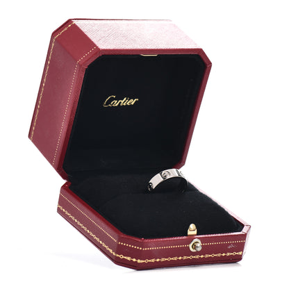 Cartier 18K White Gold 5.5mm LOVE Ring 53 6.25 5 of 5
