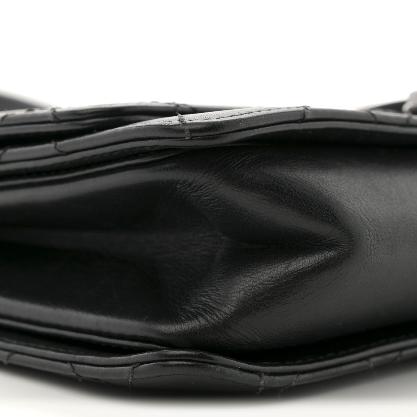 Calfskin Stitched Multi Chain Flap Bag Black