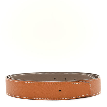 Hermes Epsom 32mm Belt Strap 80 32 Gold Etoupe 1 of 5