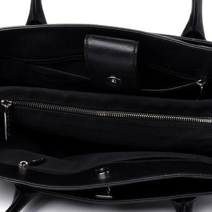 Chanel Calfskin Small Cerf Executive Shopper Tote Black 13 of 22