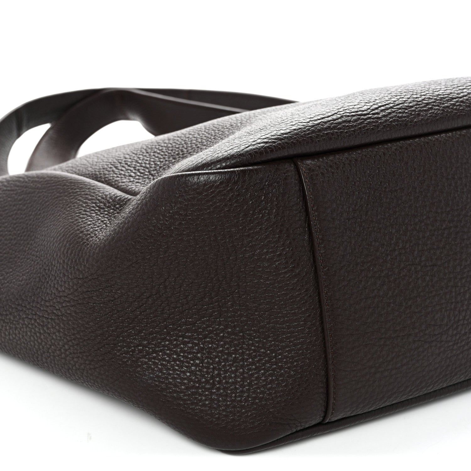 Saint Laurent Grained Deerskin Bea Tote Marron Fonce 9 of 10