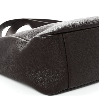 Saint Laurent Grained Deerskin Bea Tote Marron Fonce 9 of 10