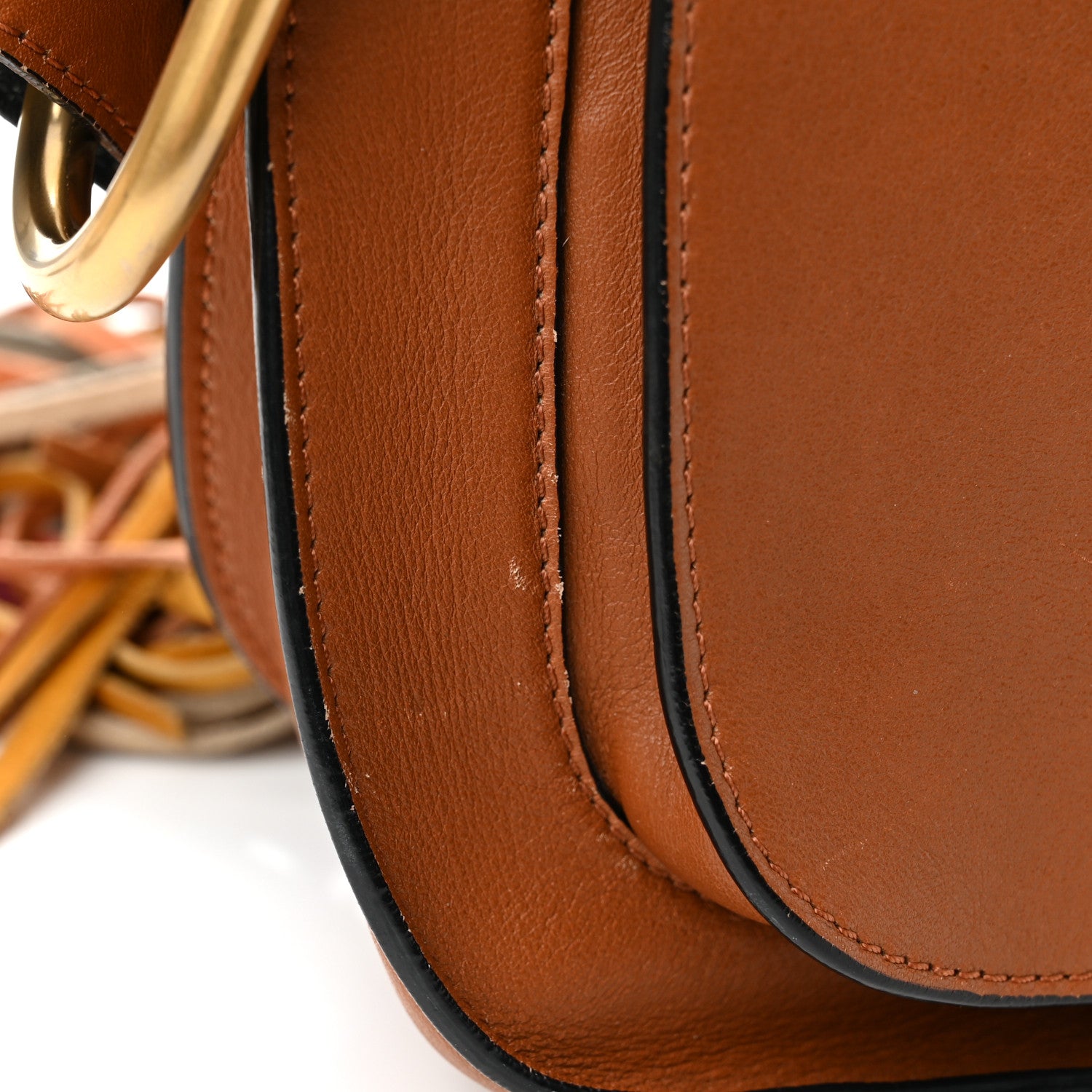 Chloe Calfskin Small Hudson Fringe Shoulder Bag Caramel 22 of 26