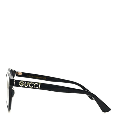 Gucci Round Frame Crystal Sunglasses GG 0419S Black 3 of 7