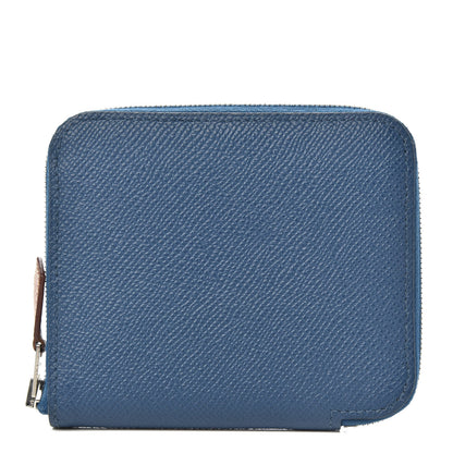 Hermes Epsom Silk'In Compact Wallet Deep Bleu 1 of 7