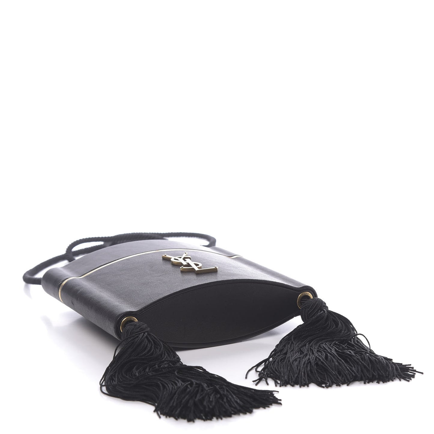 Lambskin Monogram Opyum Tassel Bag Black