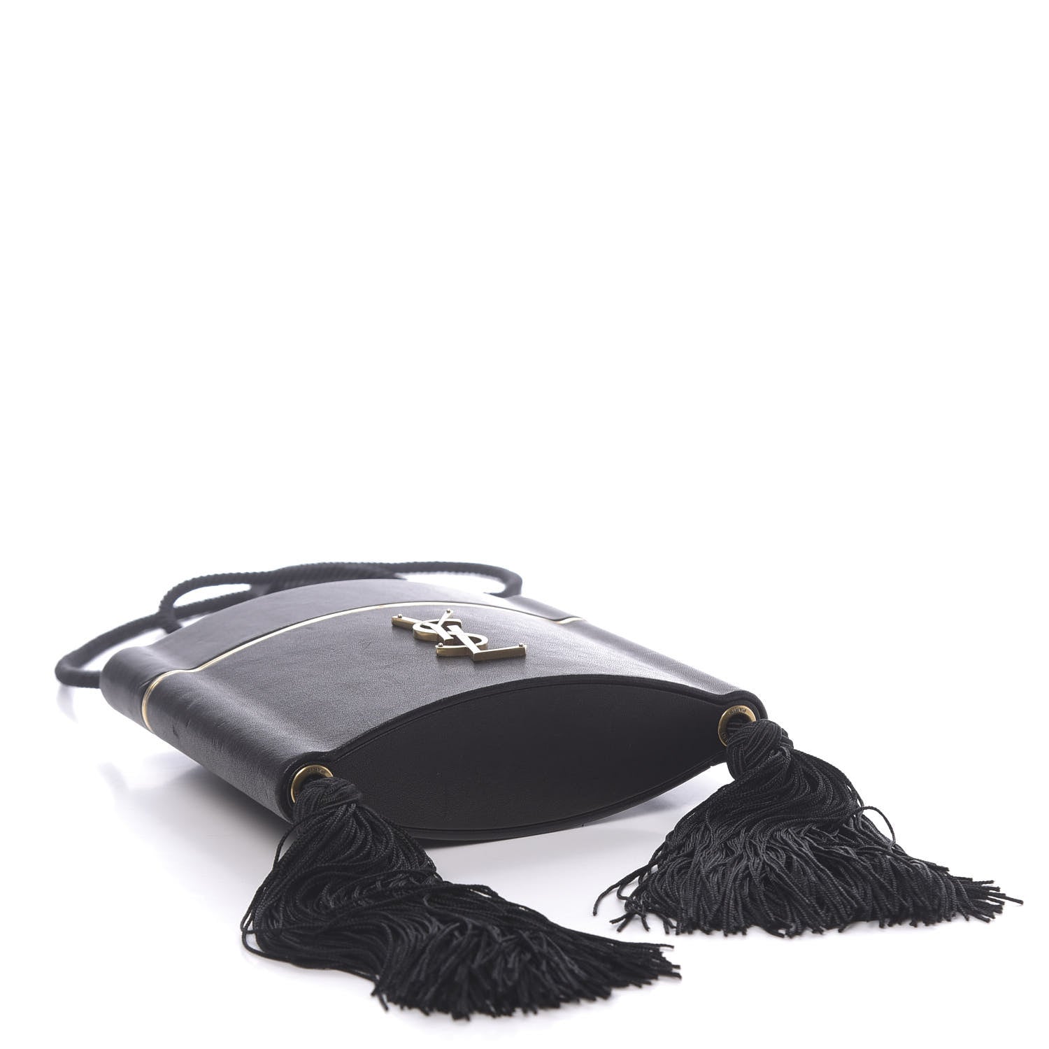 Saint Laurent Lambskin Monogram Opyum Tassel Bag Black 4 of 15