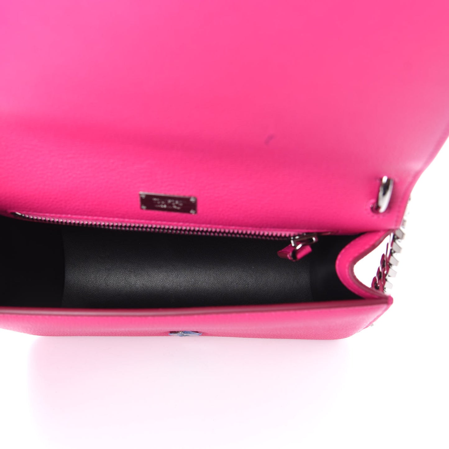 Grained Calfskin Tara Chain Shoulder Bag Pink