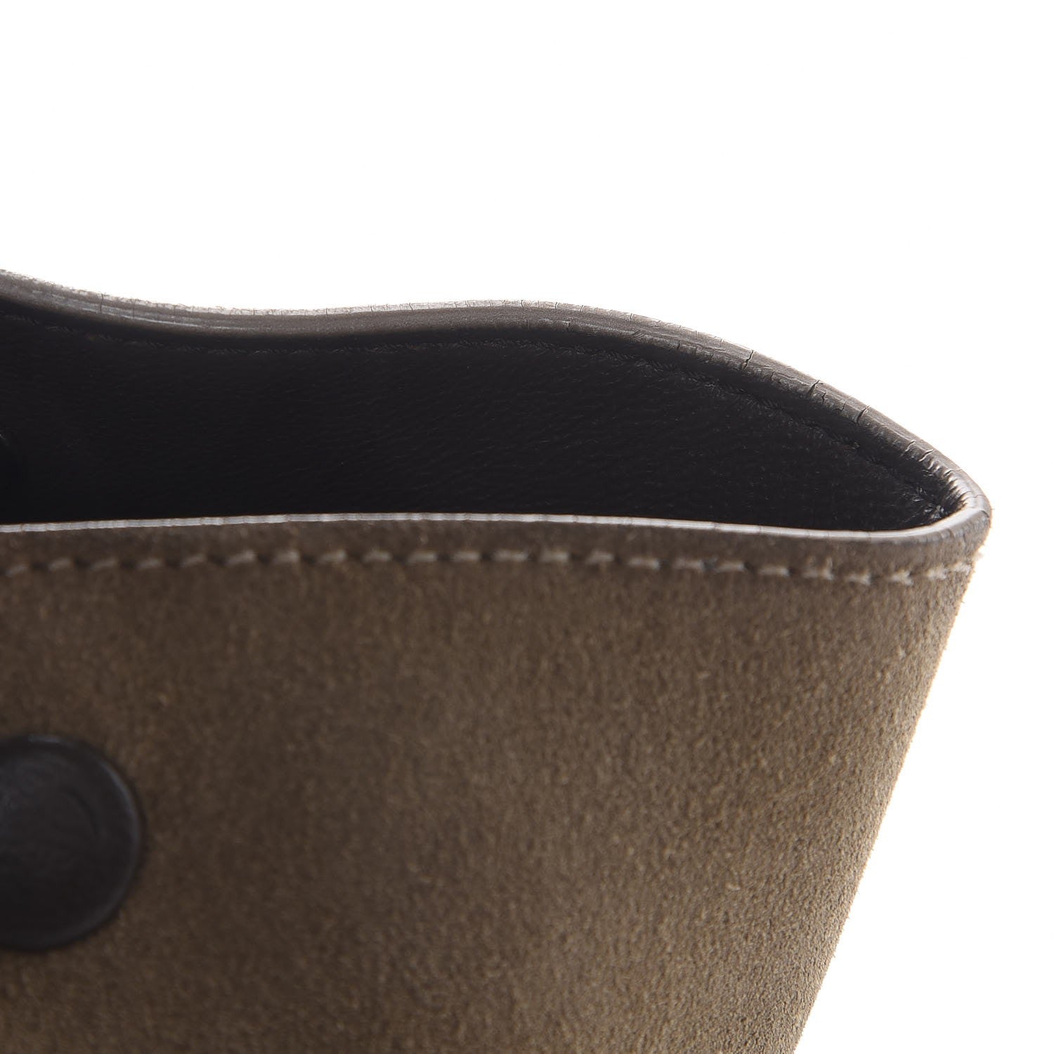 Celine Drummed Calfskin Suede Medium Trapeze Souris 11 of 11