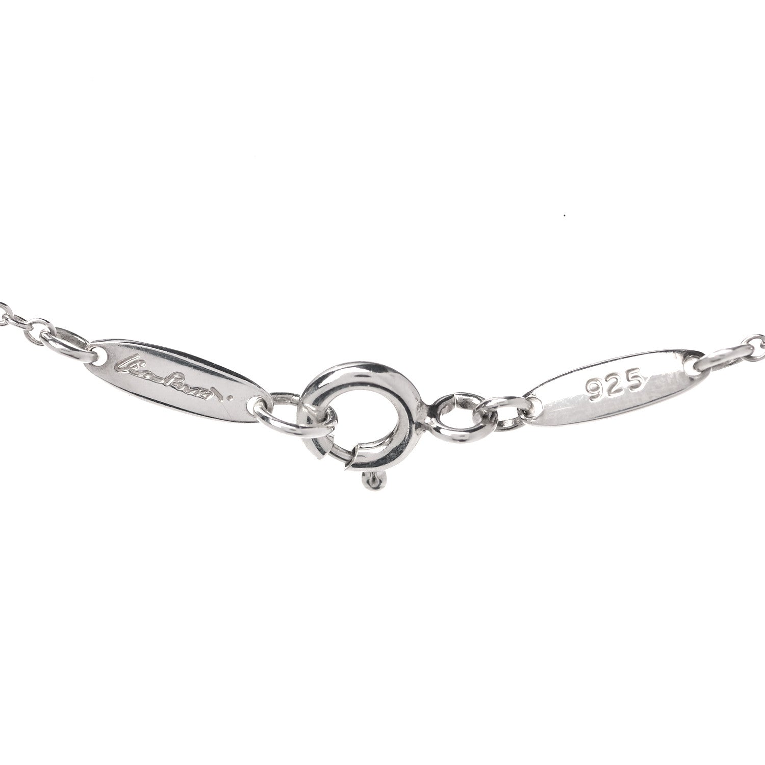 Tiffany Sterling Silver Elsa Peretti Interlocking Ovals Pendant Necklace 3 of 5