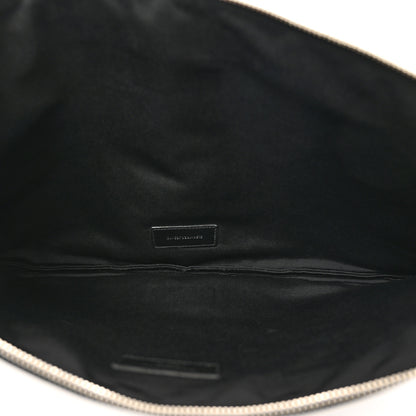 Saint Laurent Calfskin Crocodile Embossed Document Holder Black 5 of 7