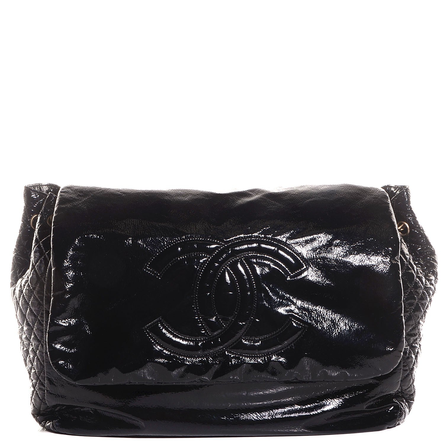 Chanel Vinyl Rock and Chain XL Flap Black 1 of 7
