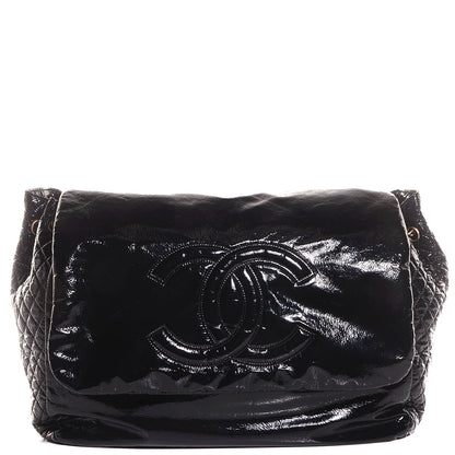 Chanel Vinyl Rock and Chain XL Flap Black 1 of 7
