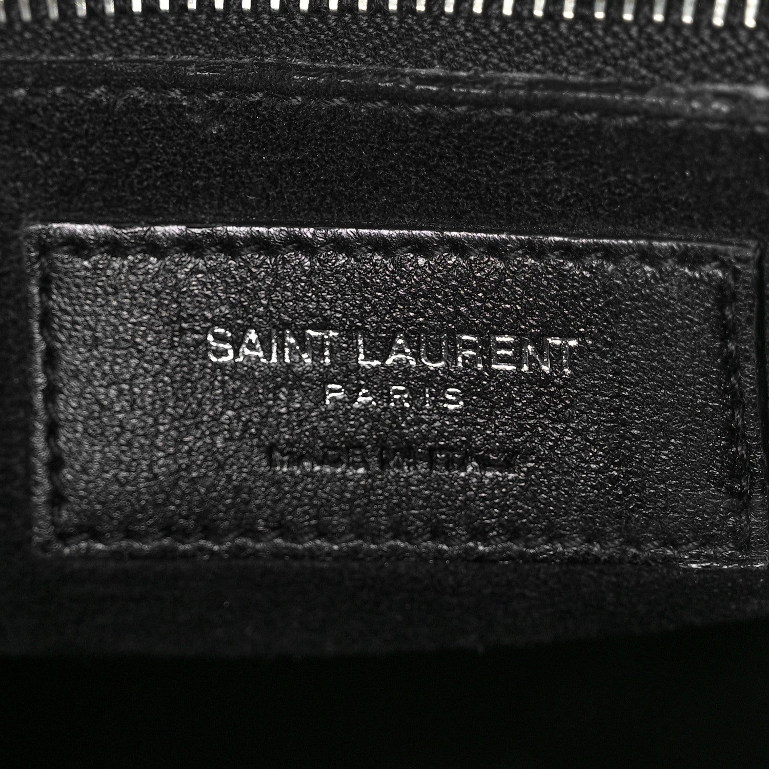 Saint Laurent Calfskin Crocodile Embossed Small Sac de Jour Black 6 of 11