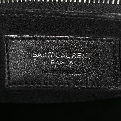 Saint Laurent Calfskin Crocodile Embossed Small Sac de Jour Black 6 of 11