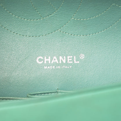 Chanel Patent Quilted Jumbo Double Flap Green 6 of 23