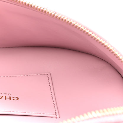 Chanel Shiny Lambskin Quilted Pearl Logo Waist Bag Light Pink 5 of 11