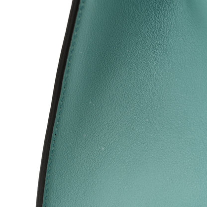 Gucci Textured Dollar Calfskin Web Mini Diana Tote Bag Dusty Azure Deep Orange 11 of 11