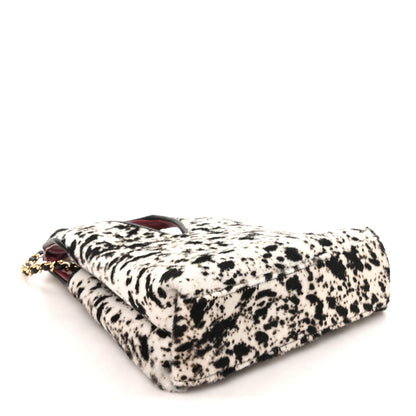 Chanel Pony Hair Printed Chic Lady Small Shopping Tote White Black 4 of 10