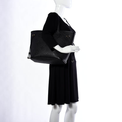 Louis Vuitton Empreinte Monogram Giant Neverfull MM Black 2 of 8