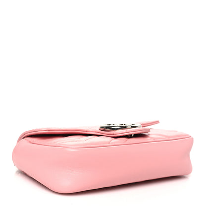 Gucci Calfskin Matelasse Super Mini GG Marmont Shoulder Bag Wild Rose 4 of 9