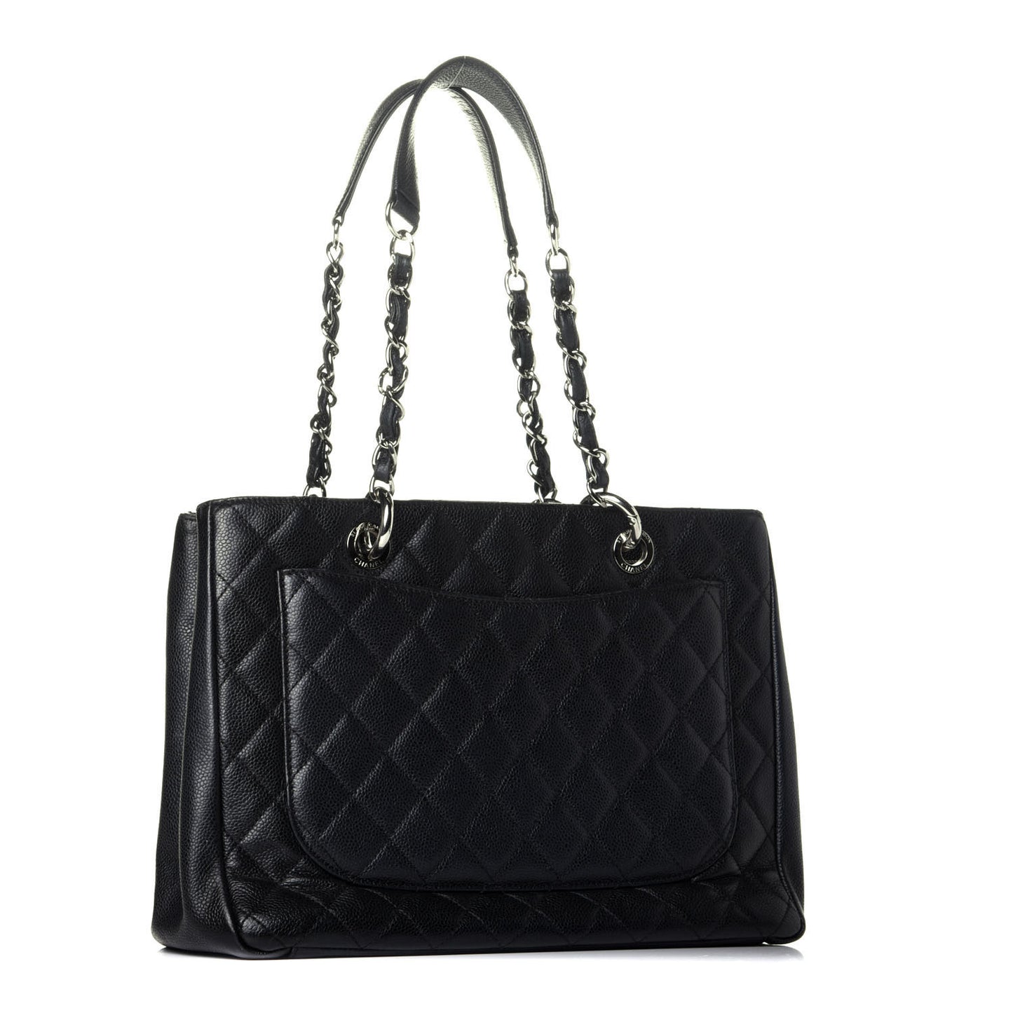 Caviar Quilted Grand Shopping Tote GST Black