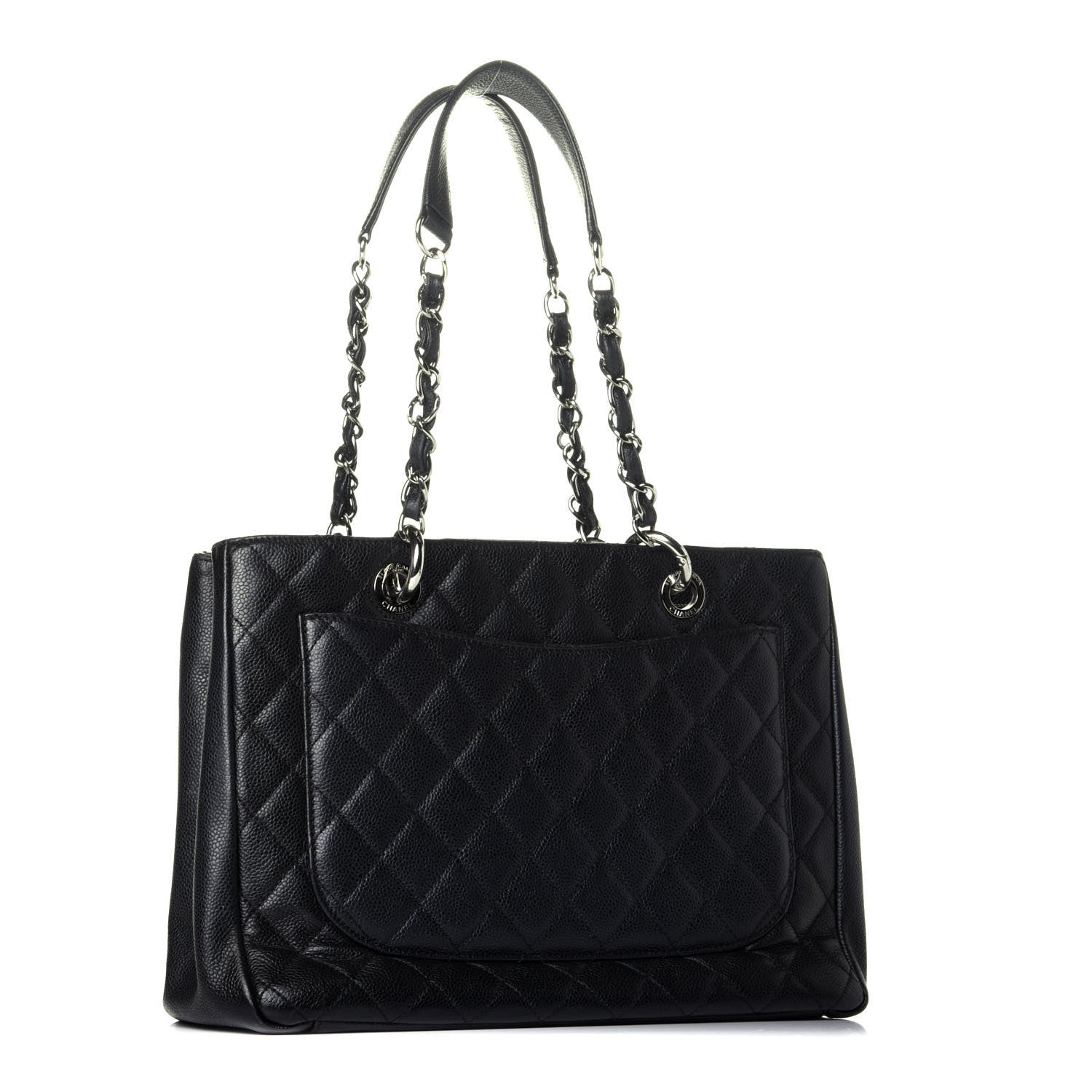 Chanel Caviar Quilted Grand Shopping Tote GST Black 3 of 9
