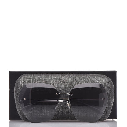 Chanel Cat Eye Sunglasses 71180 Silver 10 of 10