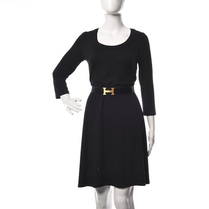 Hermes Box Togo 32mm H Belt 85 Black Gold 2 of 7