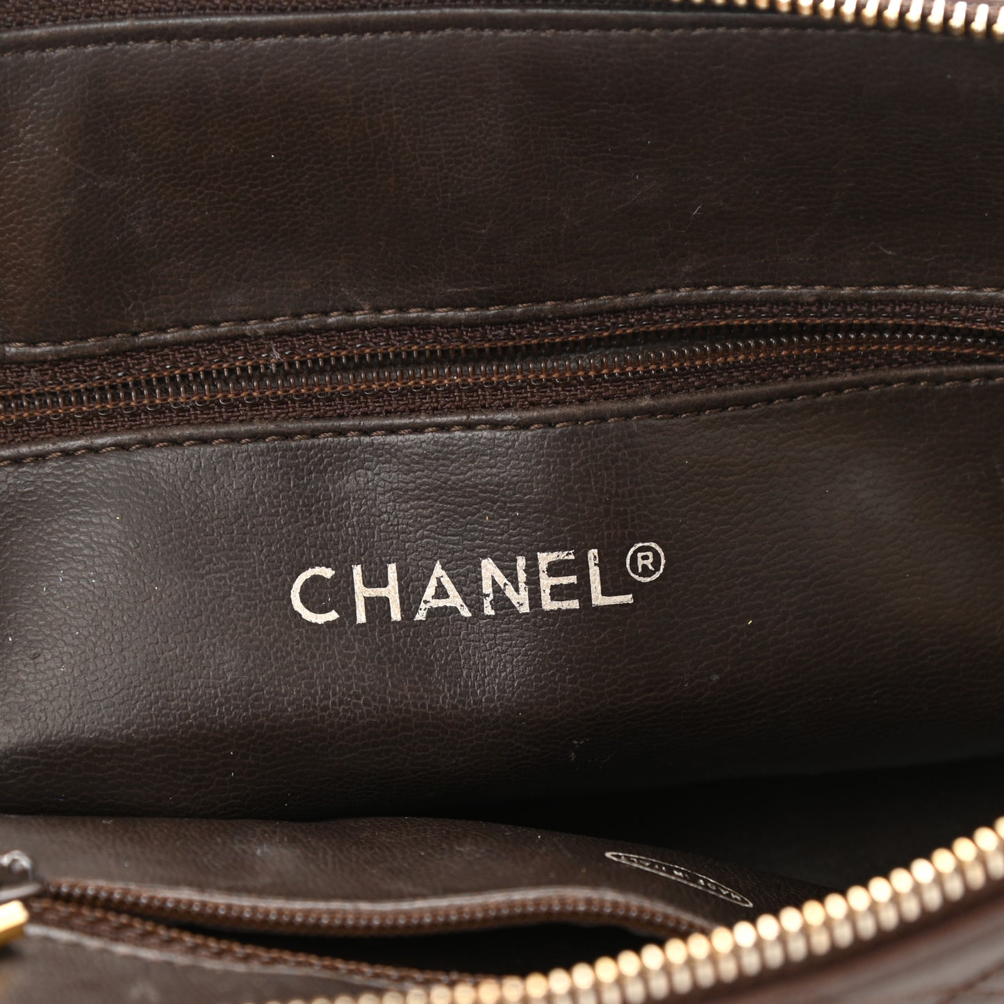 Lambskin Quilted Shoulder Bag Brown