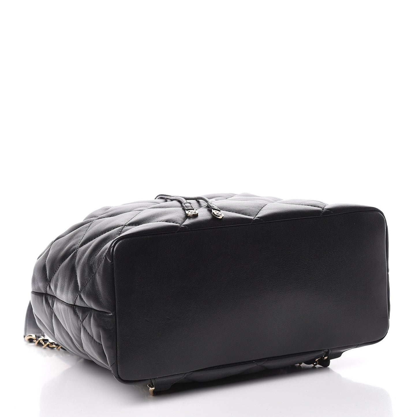Lambskin Quilted Backpack Black
