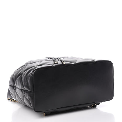Chanel Lambskin Quilted Backpack Black 4 of 11