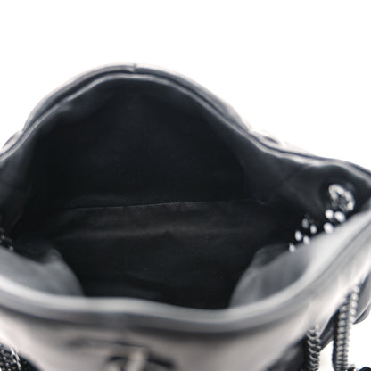 Saint Laurent Lambskin Quilted Monogram Monochrome Small Loulou Puffer Chain Satchel Black 5 of 11