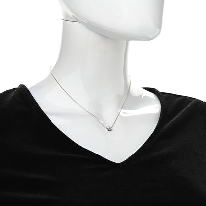 Tiffany Platinum Diamond .20ctw Flower Pendant Necklace 2 of 5