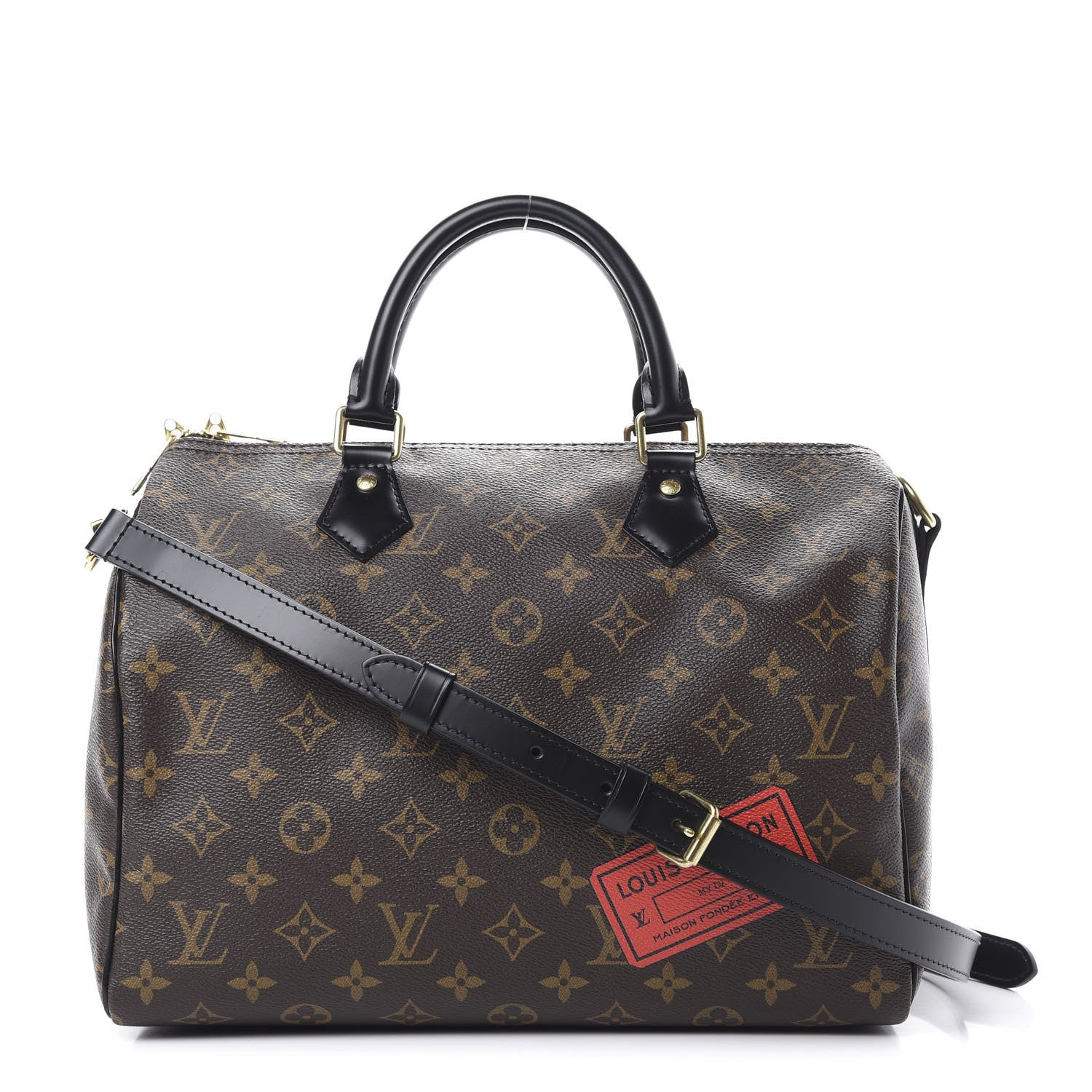 Louis Vuitton Monogram My World Tour Speedy Bandouliere 30 Black 1 of 10