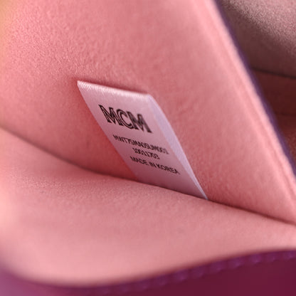 MCM Grained Calfskin Mini Milla Tote Purple 7 of 11