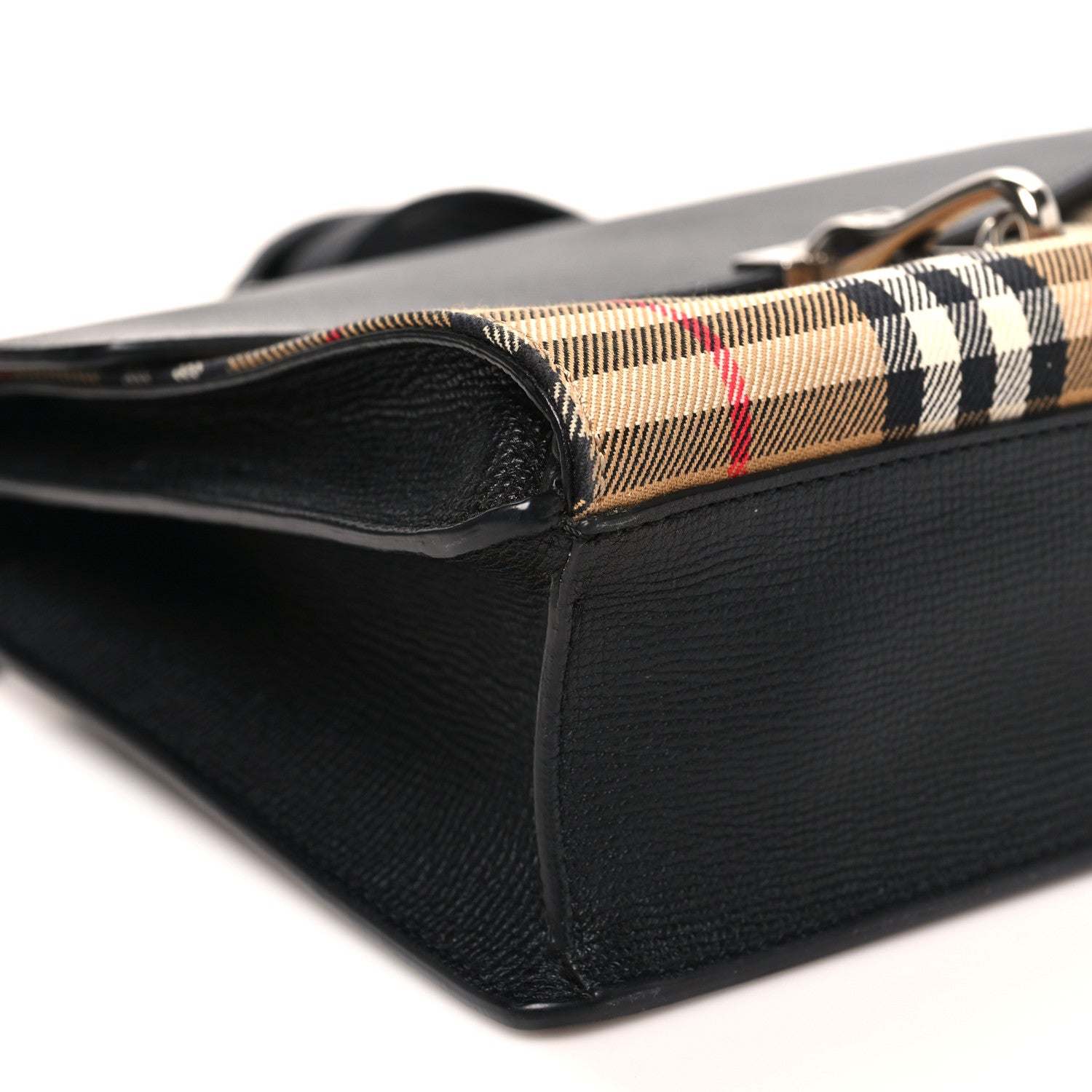Burberry Derby Calfskin Vintage Check Small Macken Crossbody Bag Black 8 of 10