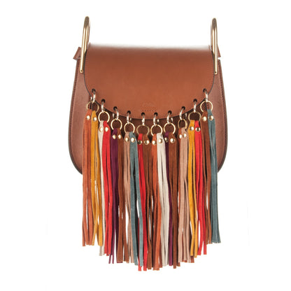 Chloe Calfskin Small Hudson Fringe Shoulder Bag Caramel 1 of 6
