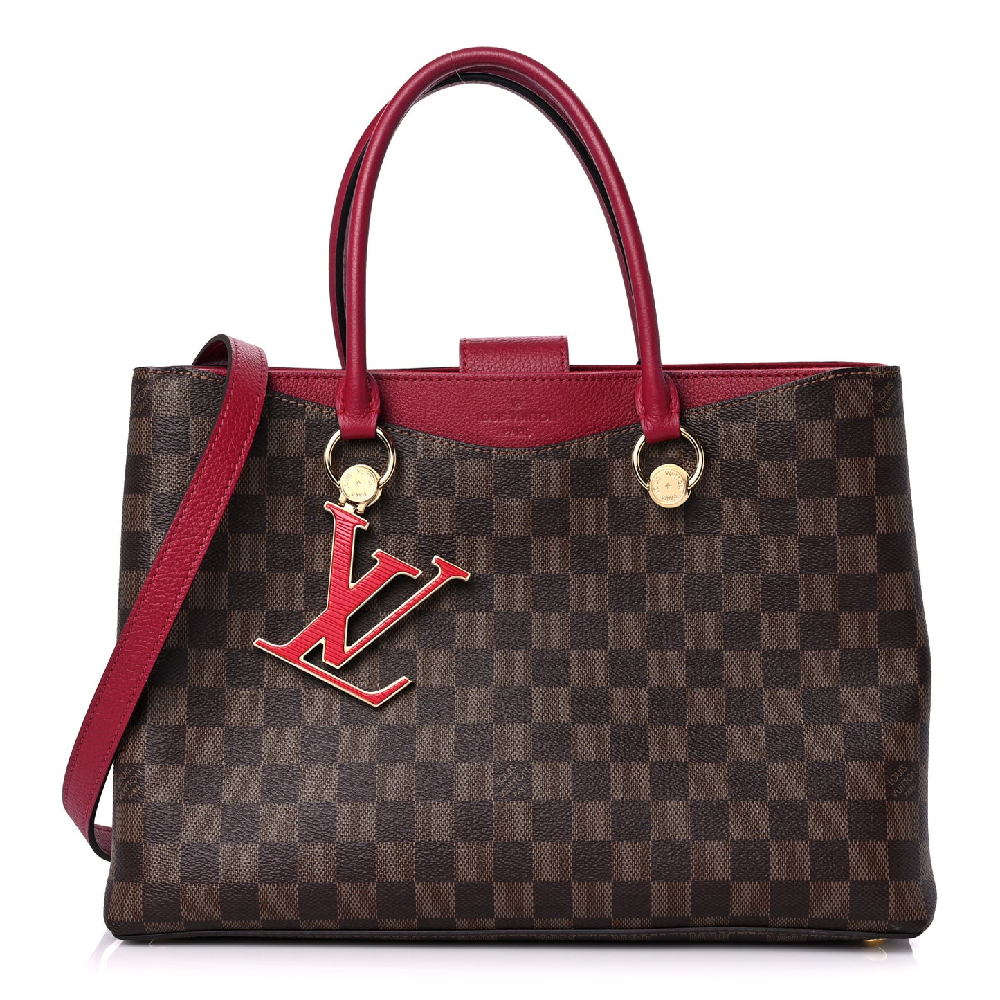 Damier Ebene LV Riverside Lie De Vin