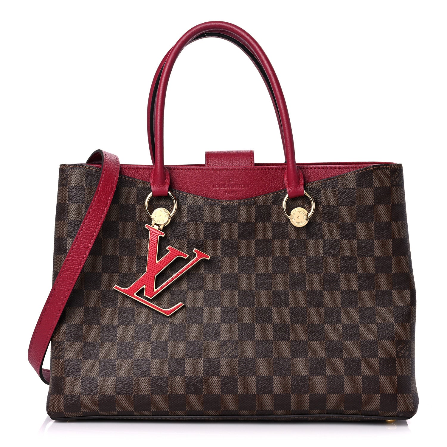 Louis Vuitton Damier Ebene LV Riverside Lie De Vin 1 of 13