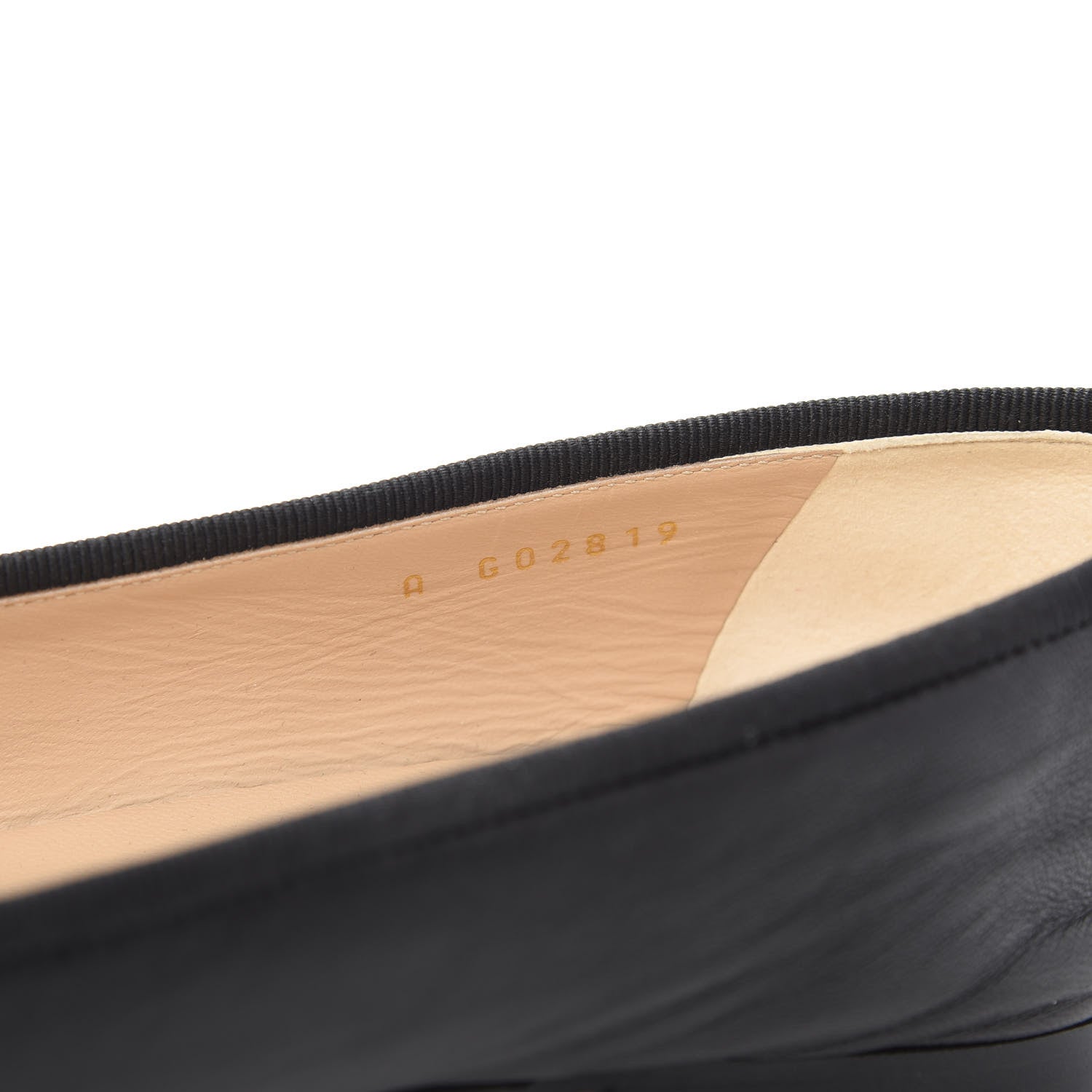 Chanel Lambskin Patent Cap Toe Ballerina Flats 37.5 Black 8 of 9