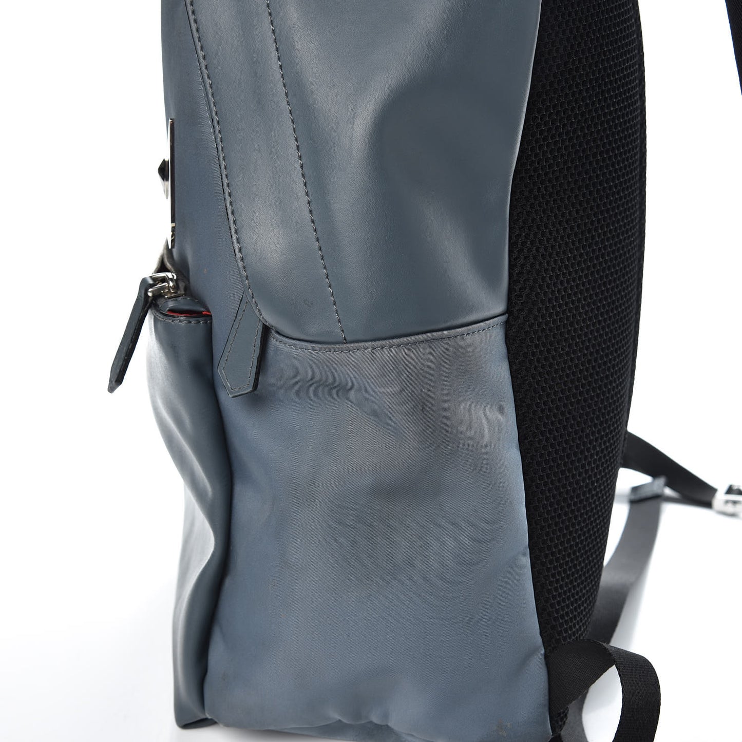 Nylon Vitello Liberty Metal Monster Eyes Rounded Backpack Tempesta