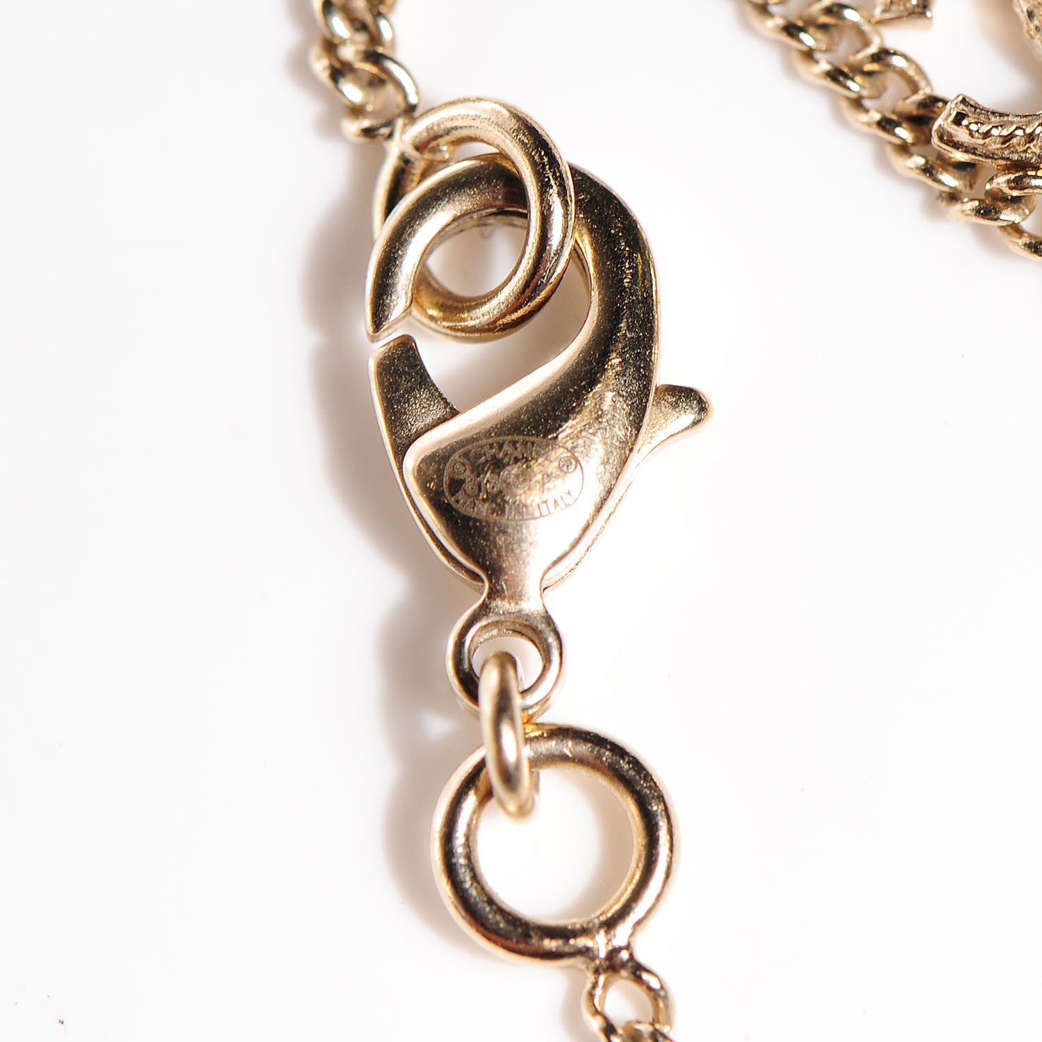 Chanel CC Logo Charm Bracelet Gold 3 of 4