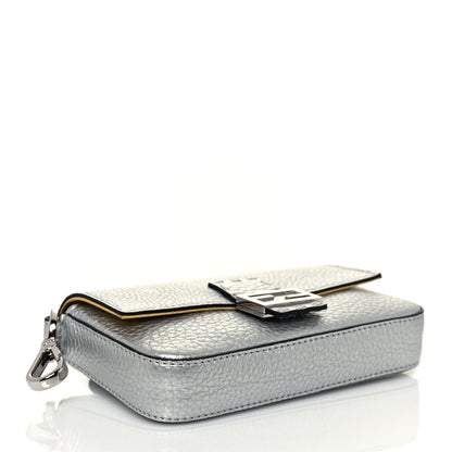 Fendi Cuoio Romano Lux Selleria Micro Belt Baguette Charm Argento 4 of 13
