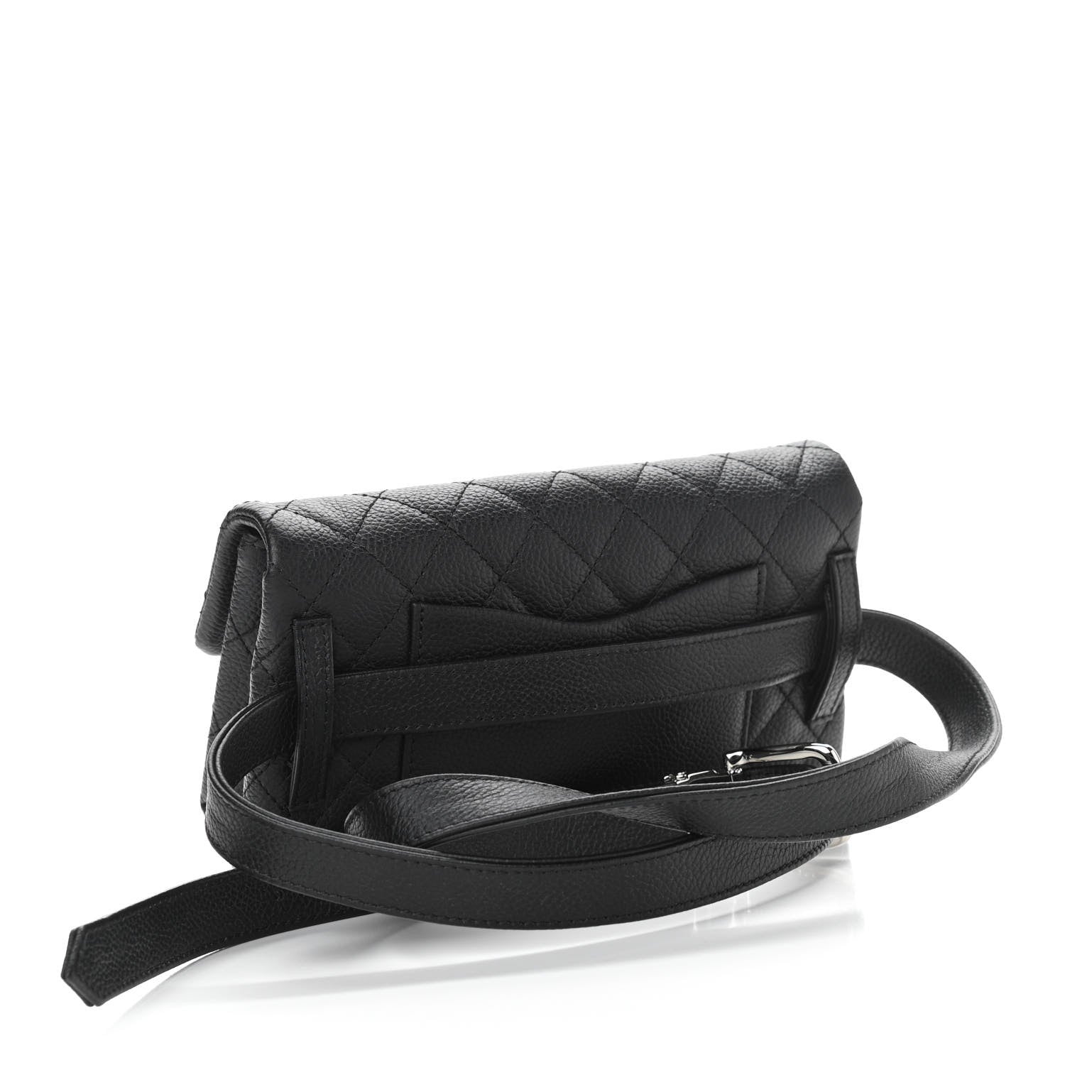 Chanel Grained Calfskin Quilted 2.55 Reissue Flap Belt Bag Clutch Black 3 of 10