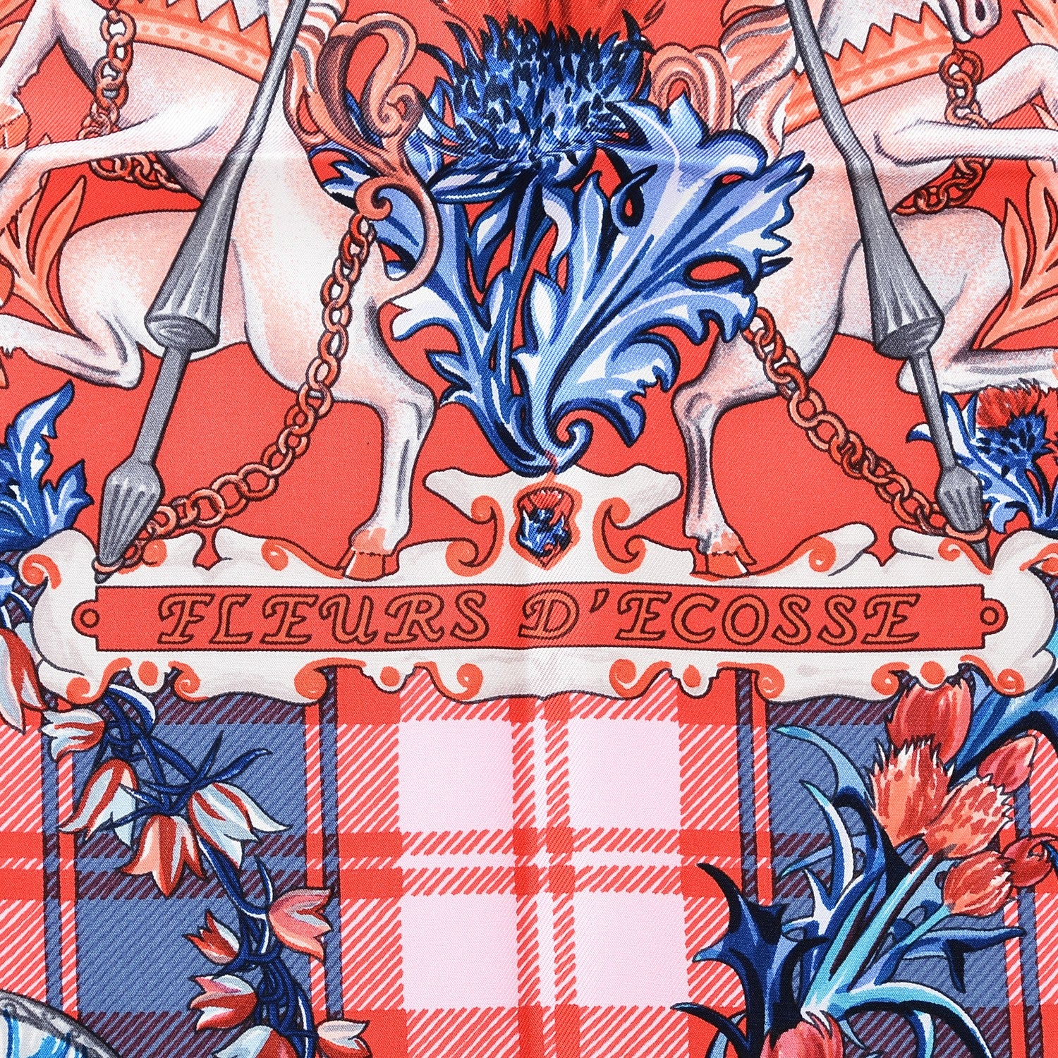 Hermes Silk Fleurs D'Ecosse Scarf 90 2 of 8