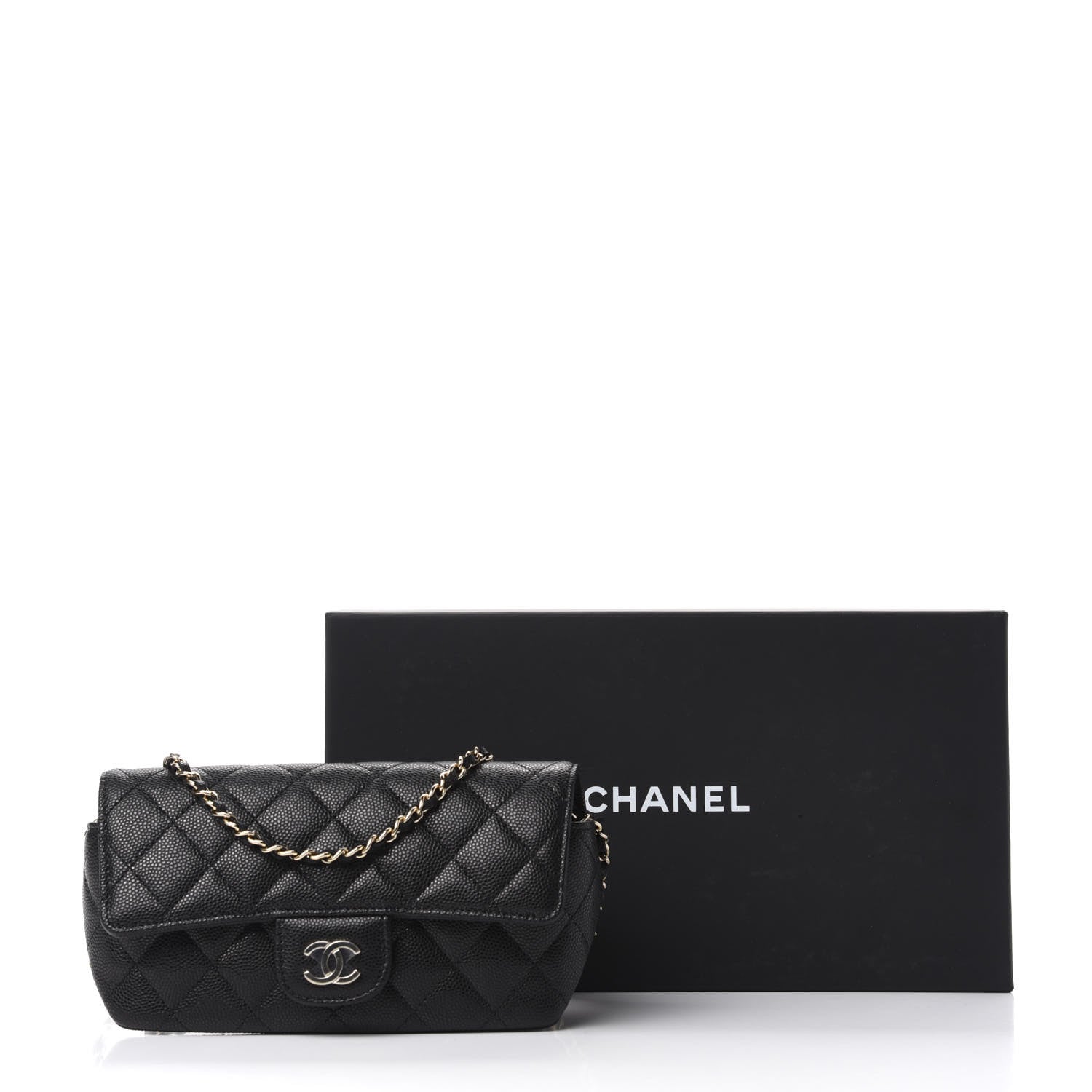 Chanel Caviar Quilted Glasses Case With Chain Black 9 of 9