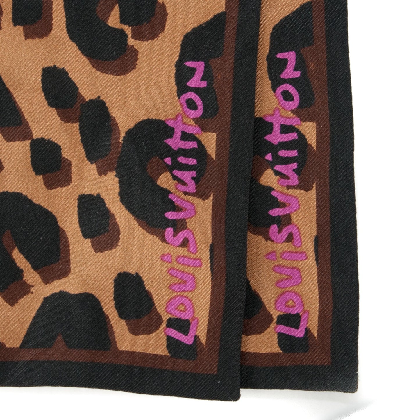 Silk Leopard Bandeau Scarf Marron